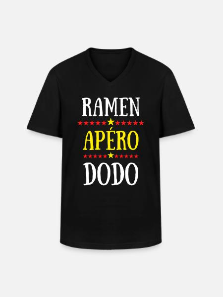 ramen apéro dodo - T-shirt col V Homme - noir