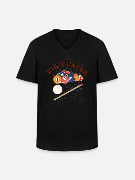A billiard player! - Men's V-Neck T-Shirt - black