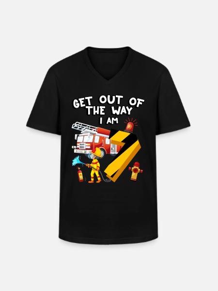 Pompier Pompiers J’ai 7 ans - T-shirt col V Homme - noir