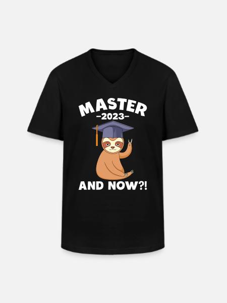 Master 2023 et maintenant ? Maîtrise - T-shirt col V Homme - noir