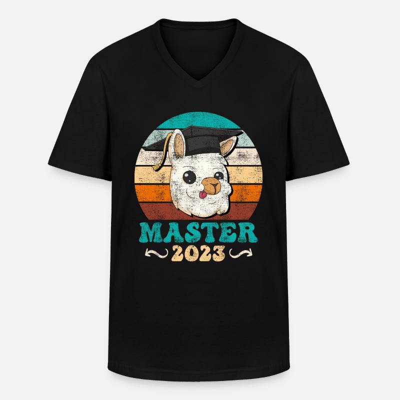 Master Abschluss Master 2023 - Männer-T-Shirt mit V-Ausschnitt - Schwarz