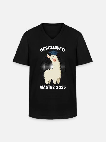 Geschafft! Master 2023 - Männer-T-Shirt mit V-Ausschnitt - Schwarz