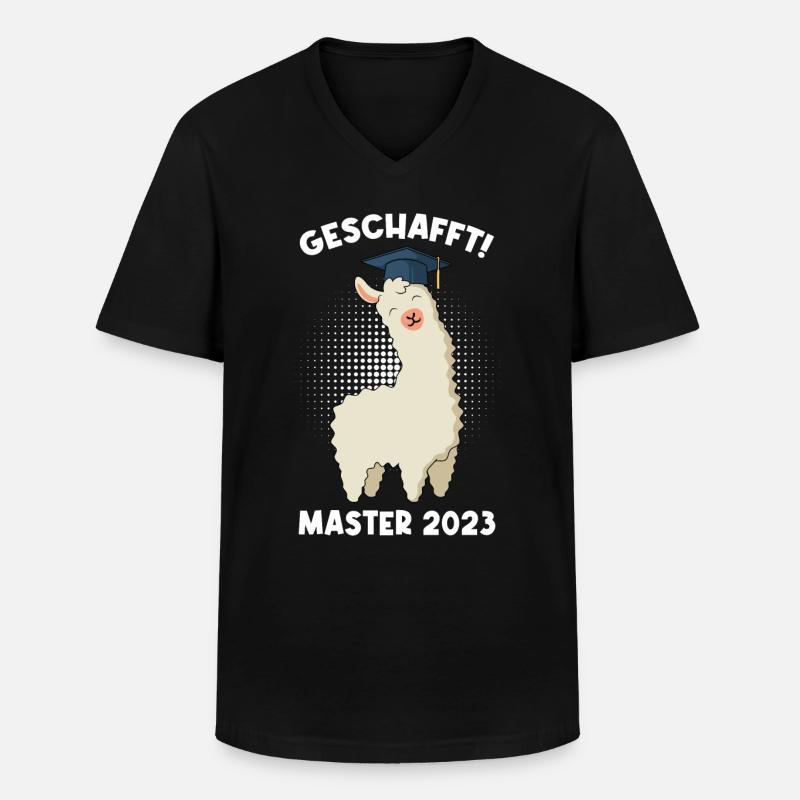 Geschafft! Master 2023 - Männer-T-Shirt mit V-Ausschnitt - Schwarz