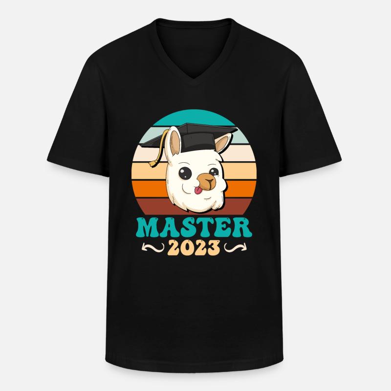 Master Abschluss Master 2023 - Männer-T-Shirt mit V-Ausschnitt - Schwarz