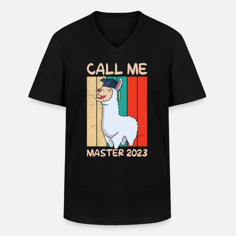 Master Abschluss 2023 - Männer-T-Shirt mit V-Ausschnitt - Schwarz
