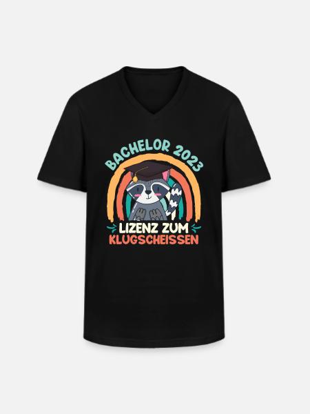 Bachelorabschluss 2023 Bachelor - Männer-T-Shirt mit V-Ausschnitt - Schwarz