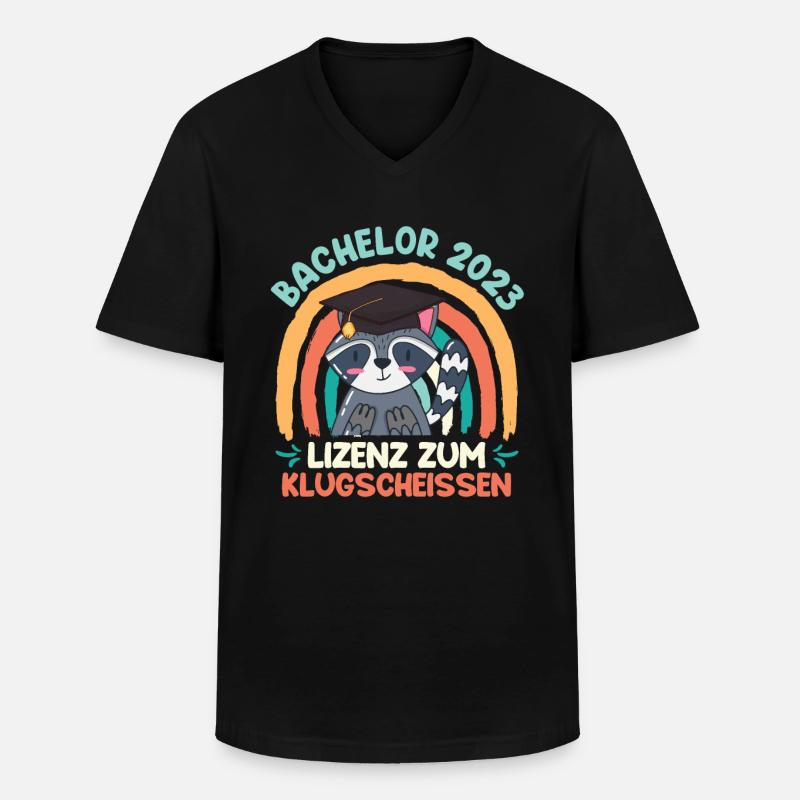 Bachelorabschluss 2023 Bachelor - Männer-T-Shirt mit V-Ausschnitt - Schwarz
