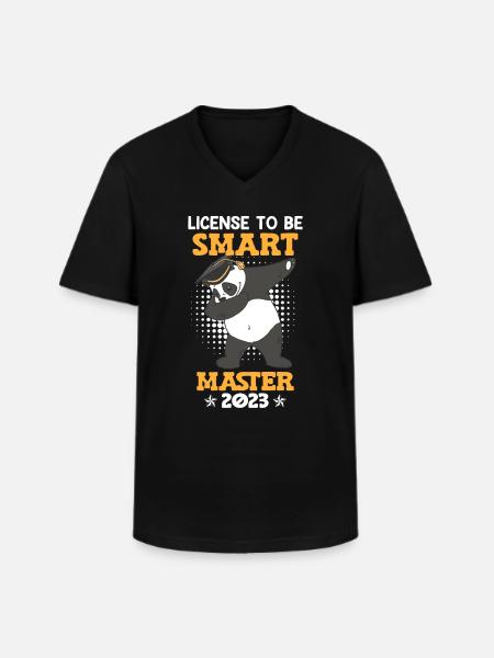 Master 2023 Master Degree - Men's V-Neck T-Shirt - black