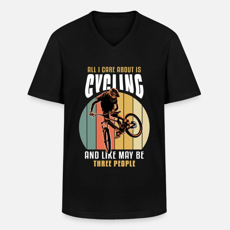 1 01 - Männer-T-Shirt mit V-Ausschnitt - Schwarz