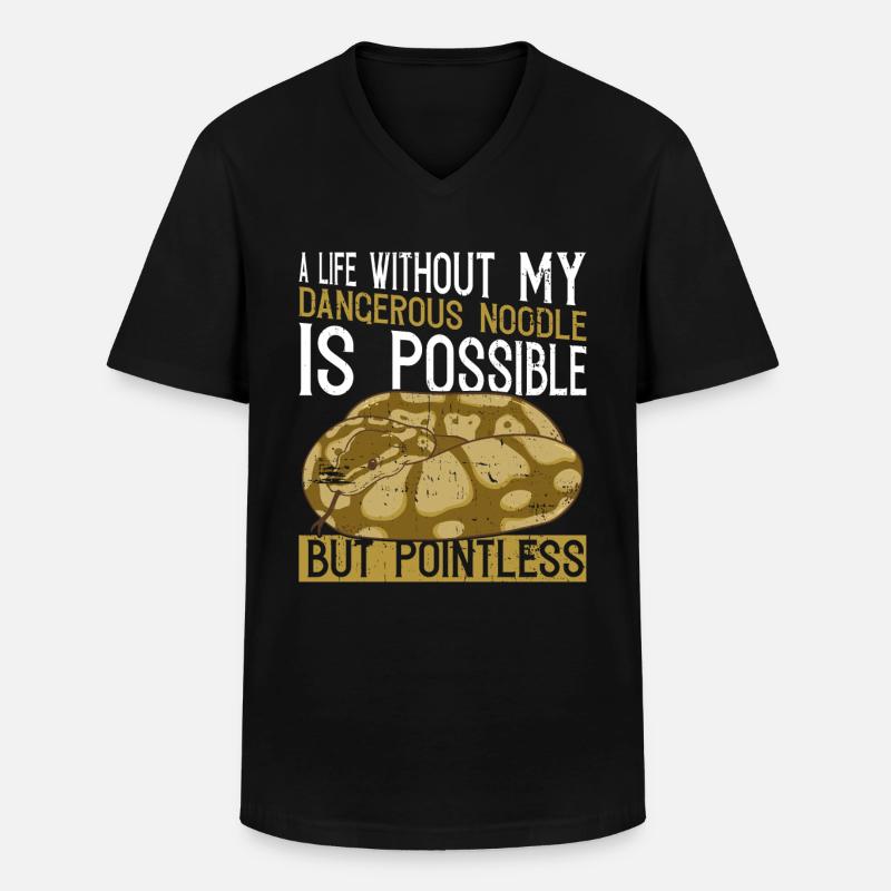 Banana Ballpython Königspython - T-shirt col V Homme - noir