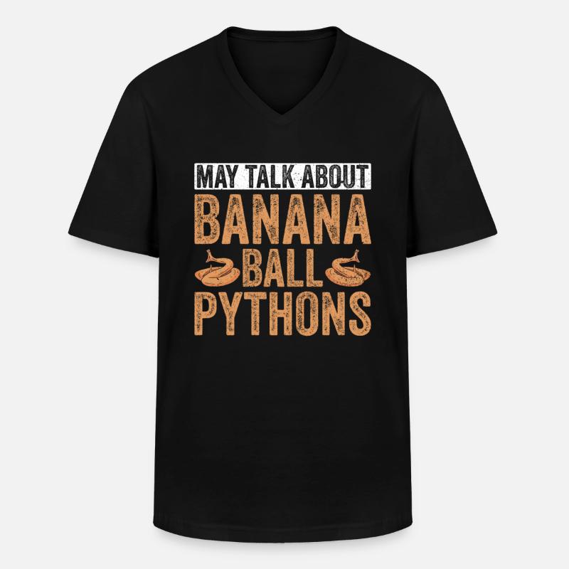 Banana Königspython Königspython Besitzer - Men's V-Neck T-Shirt - black