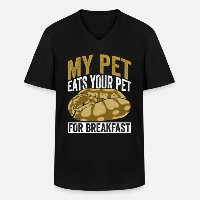 Banana Königspython - Men's V-Neck T-Shirt - black