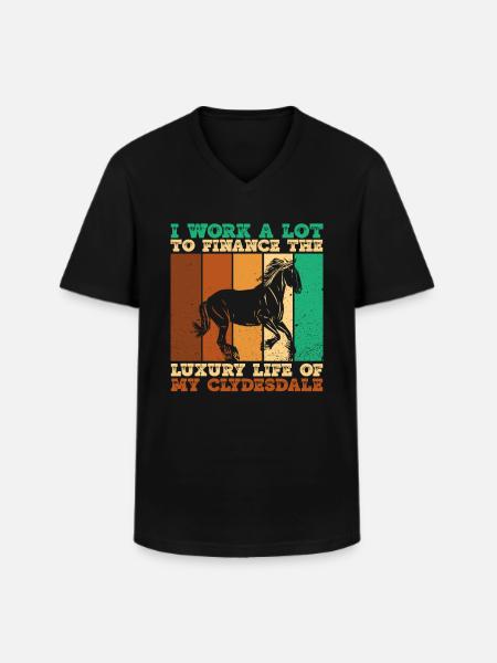 Clydesdale Für Zugpferdbesitzer - Men's V-Neck T-Shirt - black