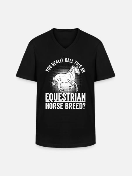 Clydesdale Reiter Reitpferd - Men's V-Neck T-Shirt - black
