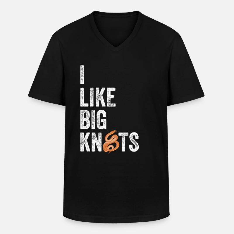 Königspython Ball Python - Men's V-Neck T-Shirt - black