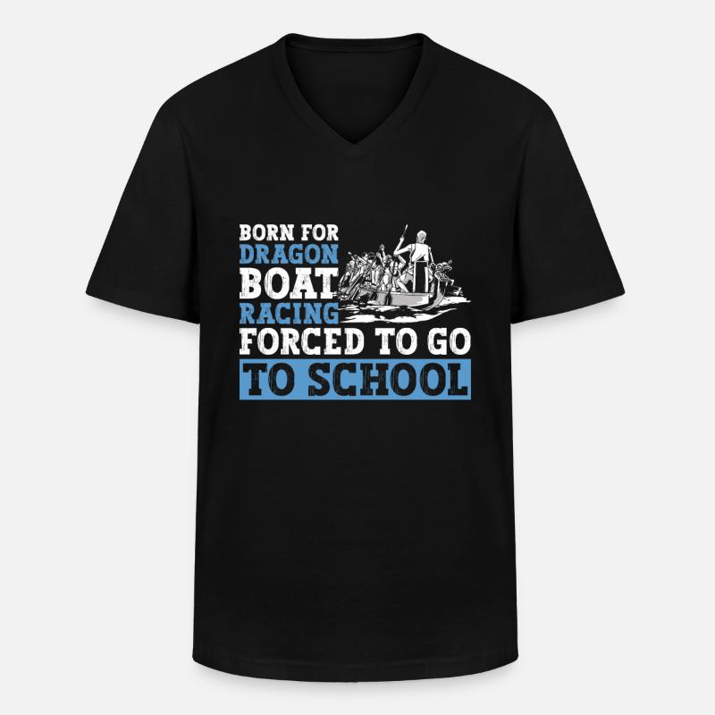 Drachen Boot Rennen Drachenboot - Männer-T-Shirt mit V-Ausschnitt - Schwarz