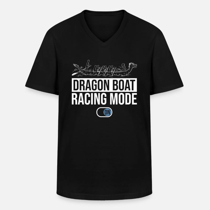 Mode Drachenboot activé - T-shirt col V Homme - noir