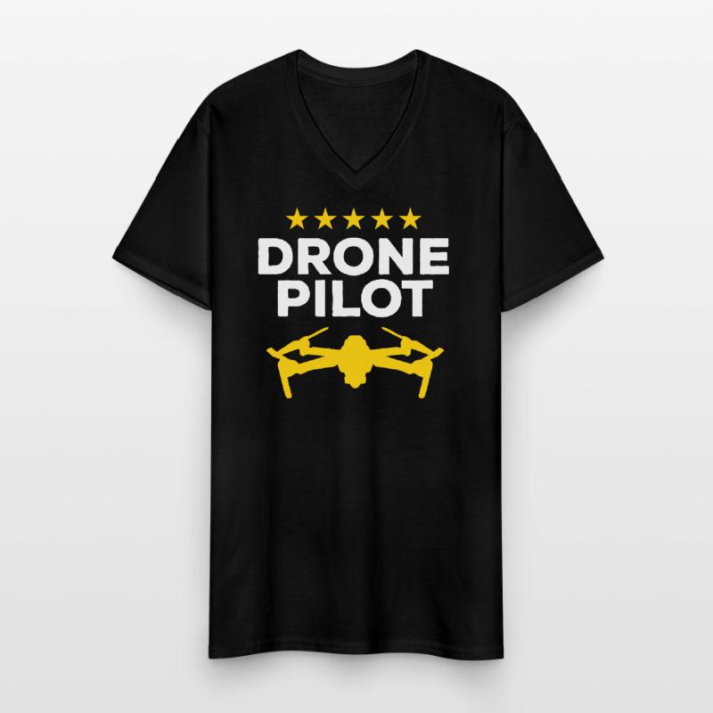 Drone Pilot Multicopter Drones - Funny Drone Pilot Men's V-Neck T-Shirt