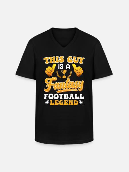 Fantasy Football Legend - Men's V-Neck T-Shirt - black