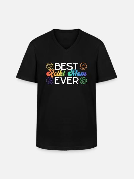 Mutter Reiki Meisterin Mutter - Men's V-Neck T-Shirt - black
