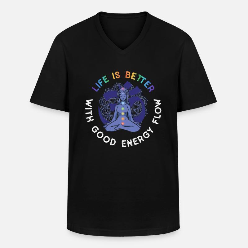 Reiki Practitioner Und Reiki - Männer-T-Shirt mit V-Ausschnitt - Schwarz
