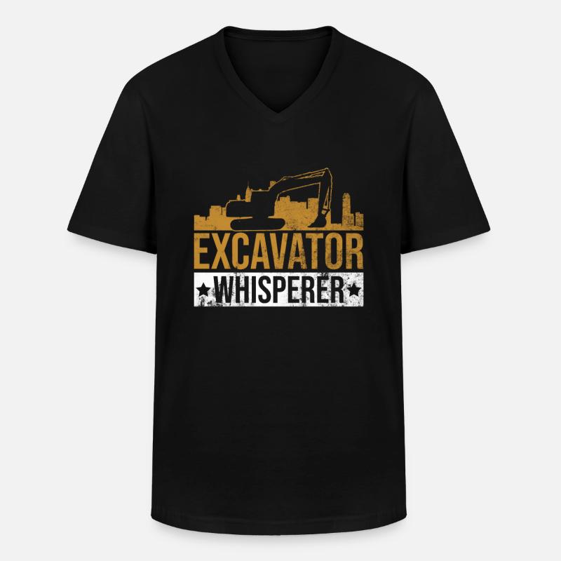 Baggerfahrer Bagger Baggern - Männer-T-Shirt mit V-Ausschnitt - Schwarz