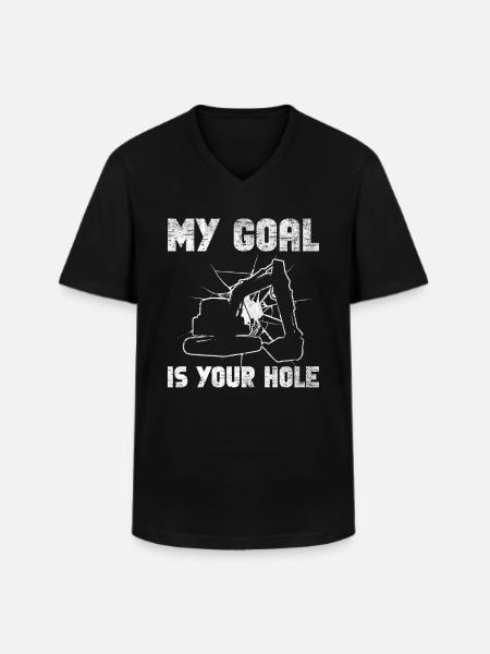 Baggerführer Bagger Baggerfahrer - Men's V-Neck T-Shirt - black