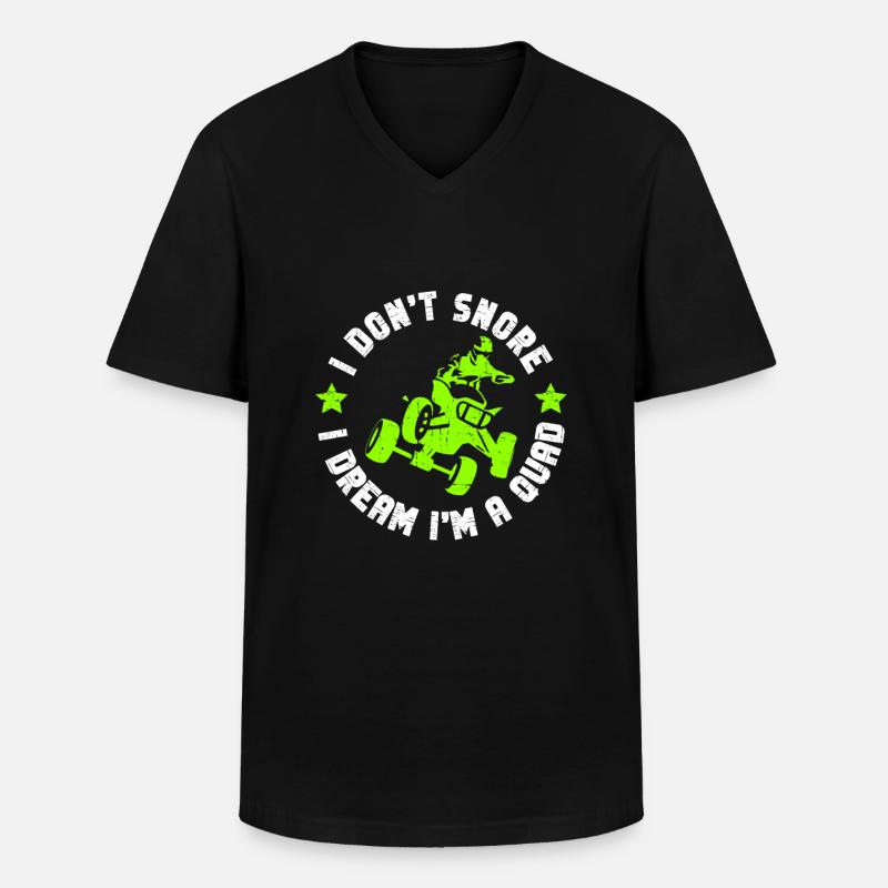 Quad Quadfahrer - Männer-T-Shirt mit V-Ausschnitt - Schwarz