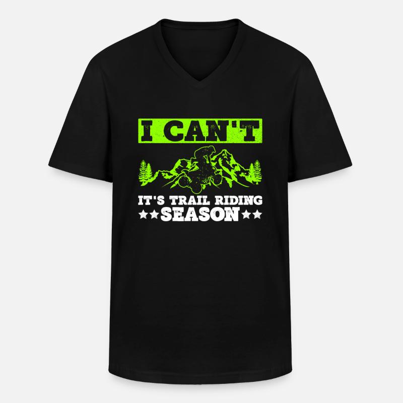 Quad Quadfahrer - Männer-T-Shirt mit V-Ausschnitt - Schwarz