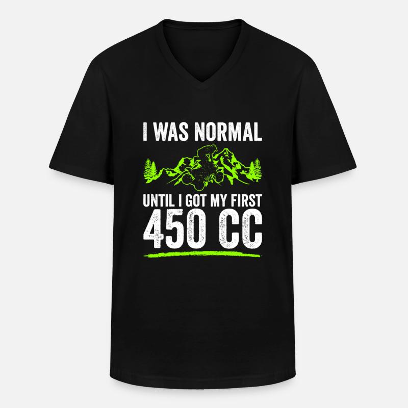 Quad Quadfahrer - Männer-T-Shirt mit V-Ausschnitt - Schwarz