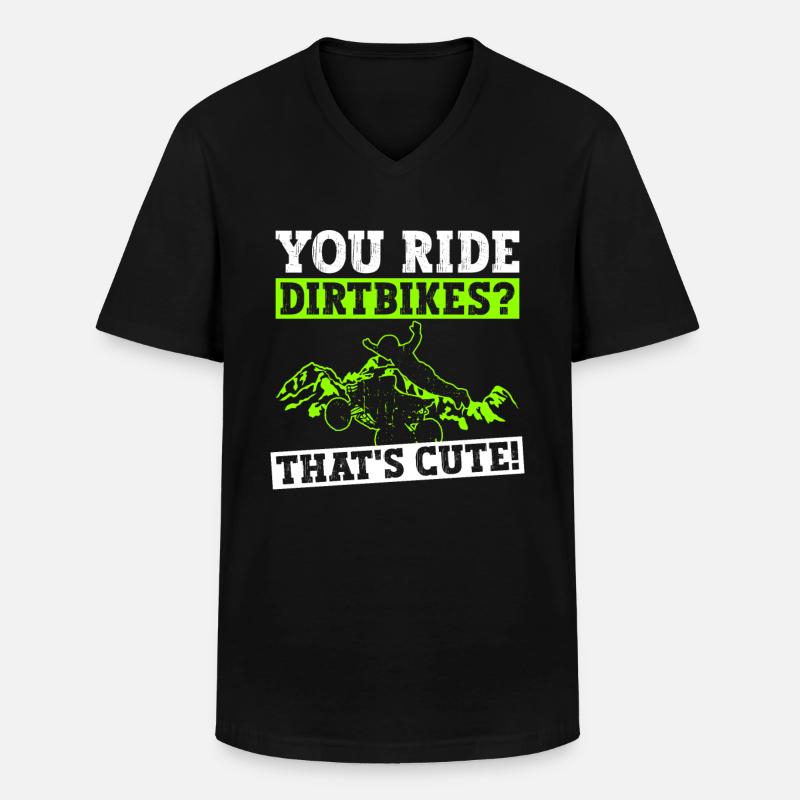 Quadfahrer Quad - Männer-T-Shirt mit V-Ausschnitt - Schwarz