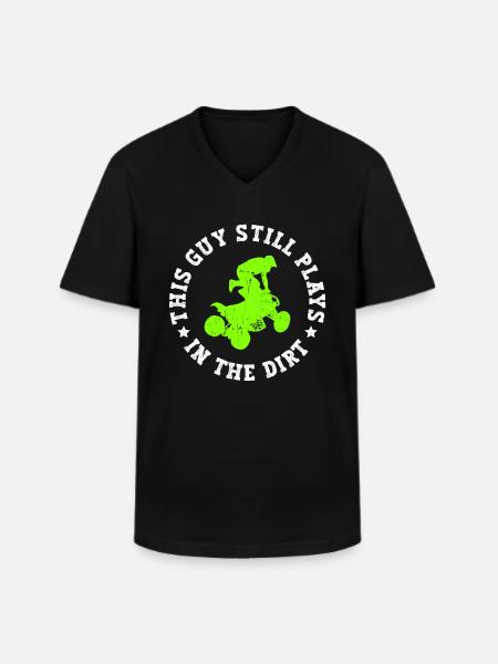 Quad Quadfahrer - Men's V-Neck T-Shirt - black