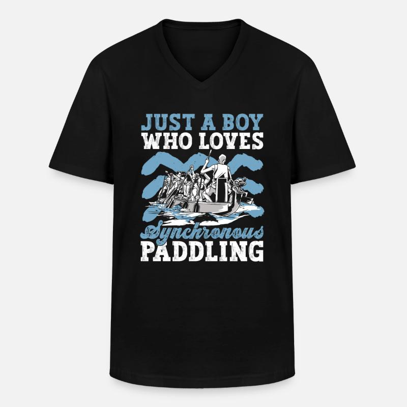 Drachenboot Drachenbootrennen - Männer-T-Shirt mit V-Ausschnitt - Schwarz