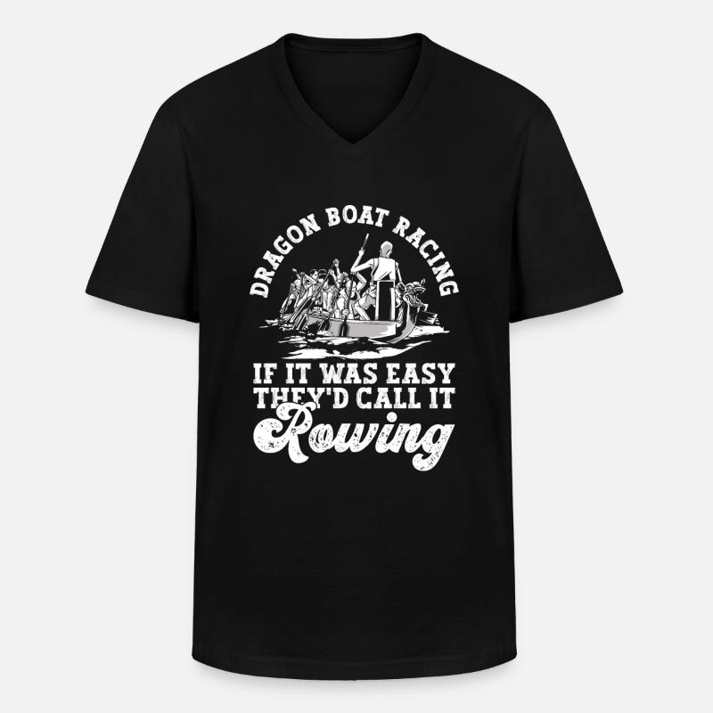 Drachenbootrennen Und Drachenboottrainer - Männer-T-Shirt mit V-Ausschnitt - Schwarz