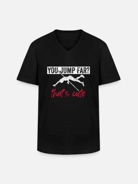 Stabhochspringer Stabhochspringen - Men's V-Neck T-Shirt - black