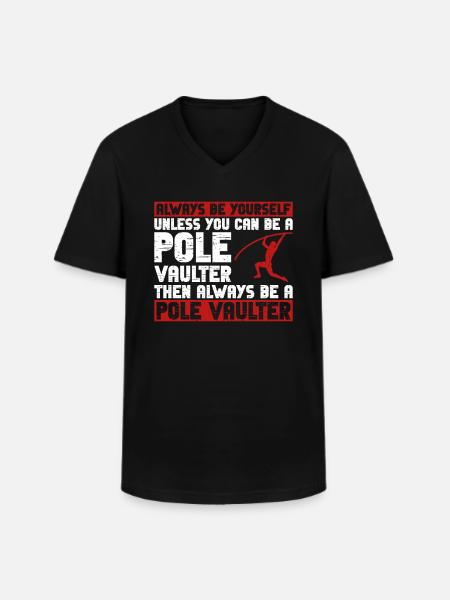 Stabspringer Und Stabhochsprung - Men's V-Neck T-Shirt - black