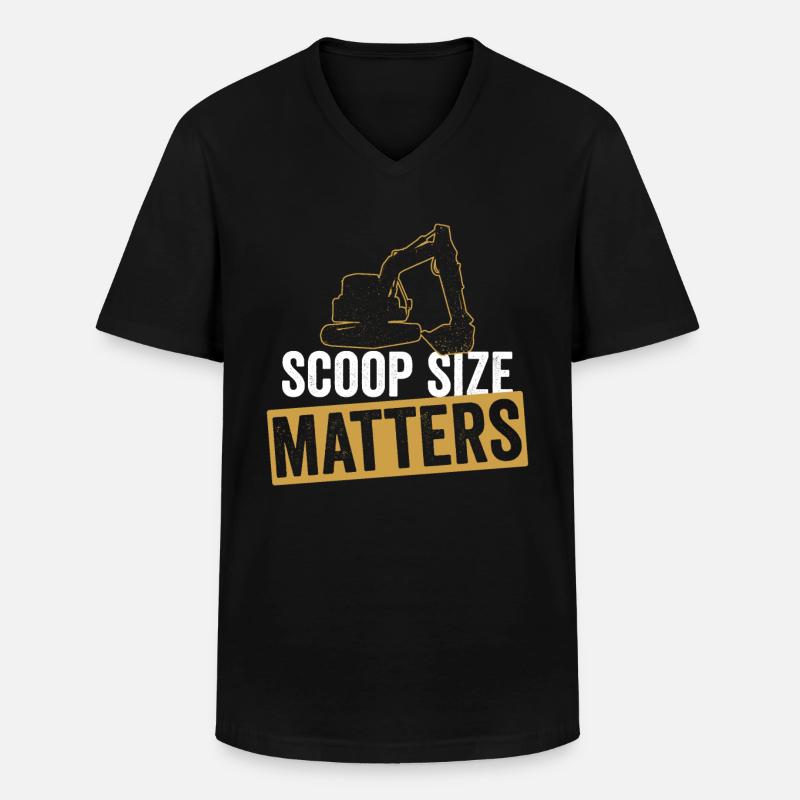 Baggerfahrer Bagger Sandbagger - Männer-T-Shirt mit V-Ausschnitt - Schwarz