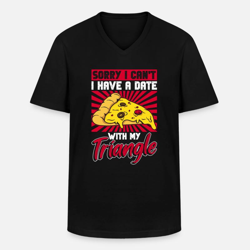 Pizza Pizzabäcker Hobby Pizzabäcker - Männer-T-Shirt mit V-Ausschnitt - Schwarz