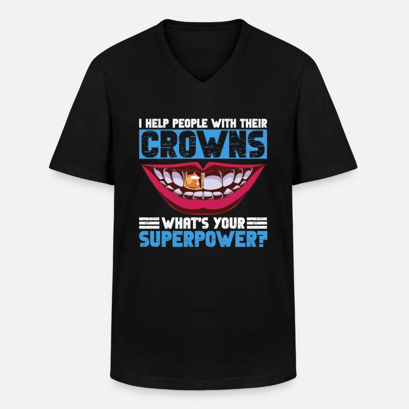 Zahntechniker - Männer-T-Shirt mit V-Ausschnitt - Schwarz