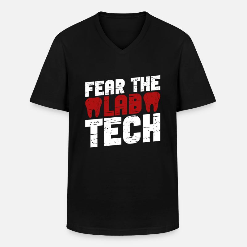 Zahntechniker - Männer-T-Shirt mit V-Ausschnitt - Schwarz
