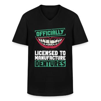 Zahntechniker - Männer-T-Shirt mit V-Ausschnitt - Schwarz - Vorne - AI Model Male 178 dark (178cm)
