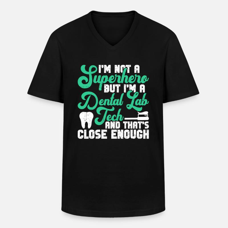 Zahntechniker Zahnlabor - Männer-T-Shirt mit V-Ausschnitt - Schwarz