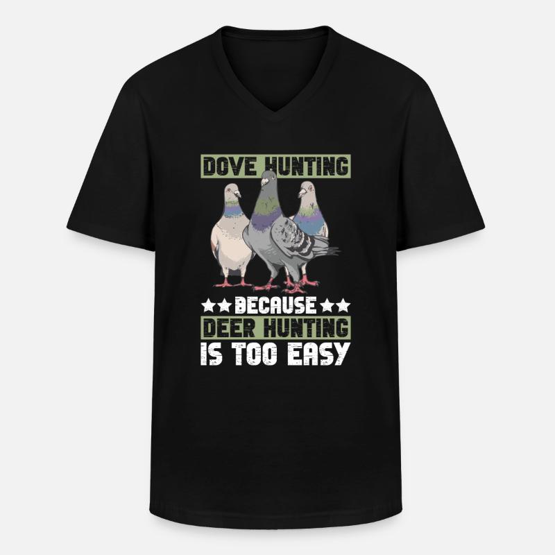 Taubenjagd Jäger - Männer-T-Shirt mit V-Ausschnitt - Schwarz