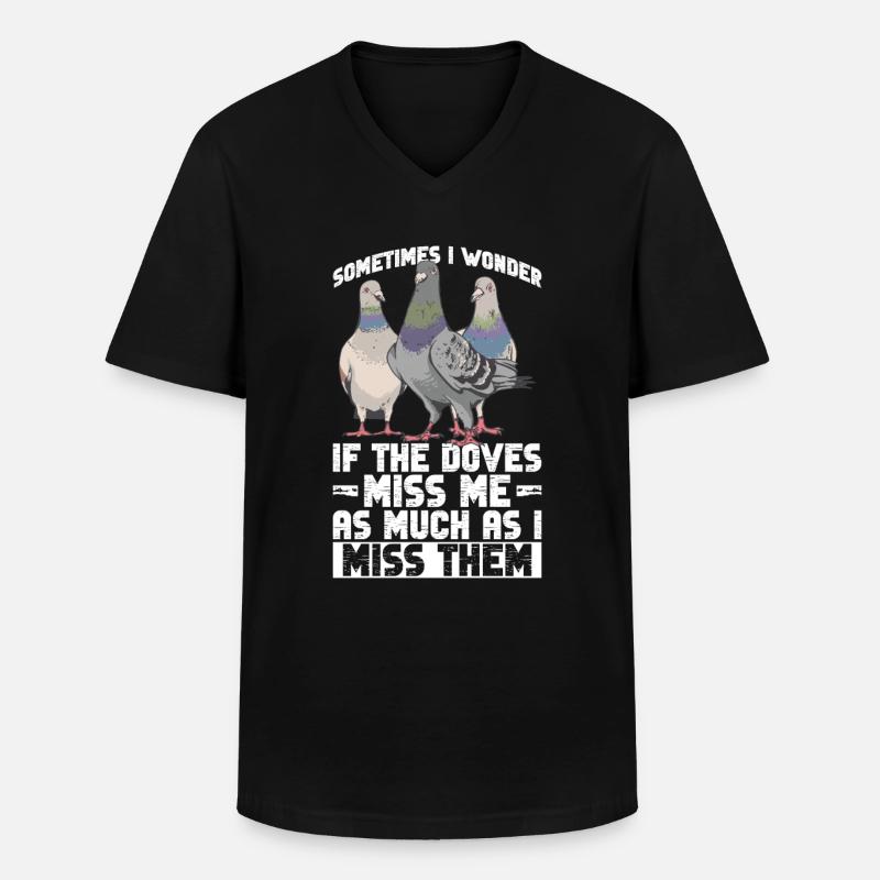 Taubenjagd Jäger - Männer-T-Shirt mit V-Ausschnitt - Schwarz