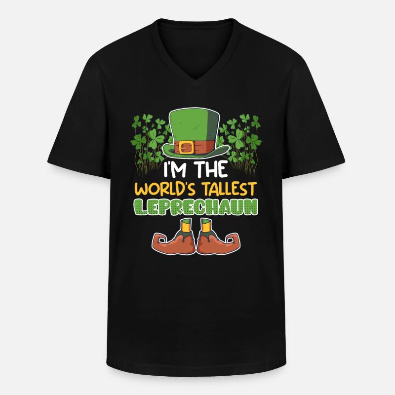 Weltgrößter Leprechaun St. Patrick’s Day - Männer-T-Shirt mit V-Ausschnitt - Schwarz