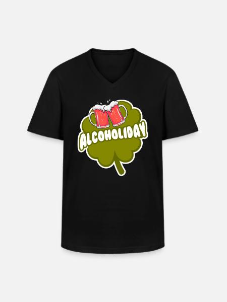Alcoholiday St Patrick's Day Beer - Men's V-Neck T-Shirt - black