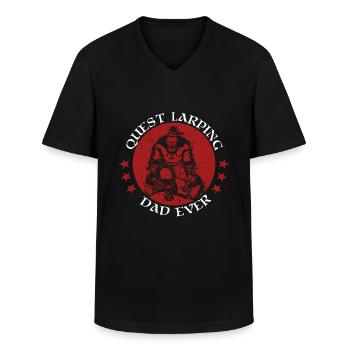 Rollenspiel Vater Und Larper Vater Larp - T-shirt col V Homme - noir - Devant - AI Model Male 178 dark (178cm)