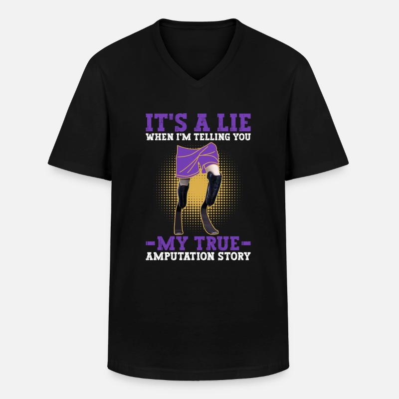 Beinprothesen Und Prothesen - Männer-T-Shirt mit V-Ausschnitt - Schwarz
