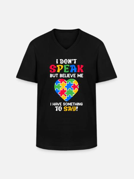 autism awareness autistic child - Men's V-Neck T-Shirt - black