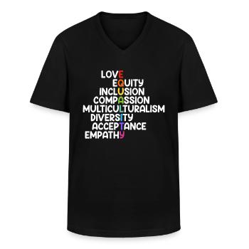 Inklusion Mitgefühl Menschen mit Behinderung - Männer-T-Shirt mit V-Ausschnitt - Schwarz - Vorne - AI Model Male 178 dark (178cm)